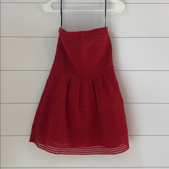 Forever 21 RED Strapless dress, size Medium - Picture 1 of 6